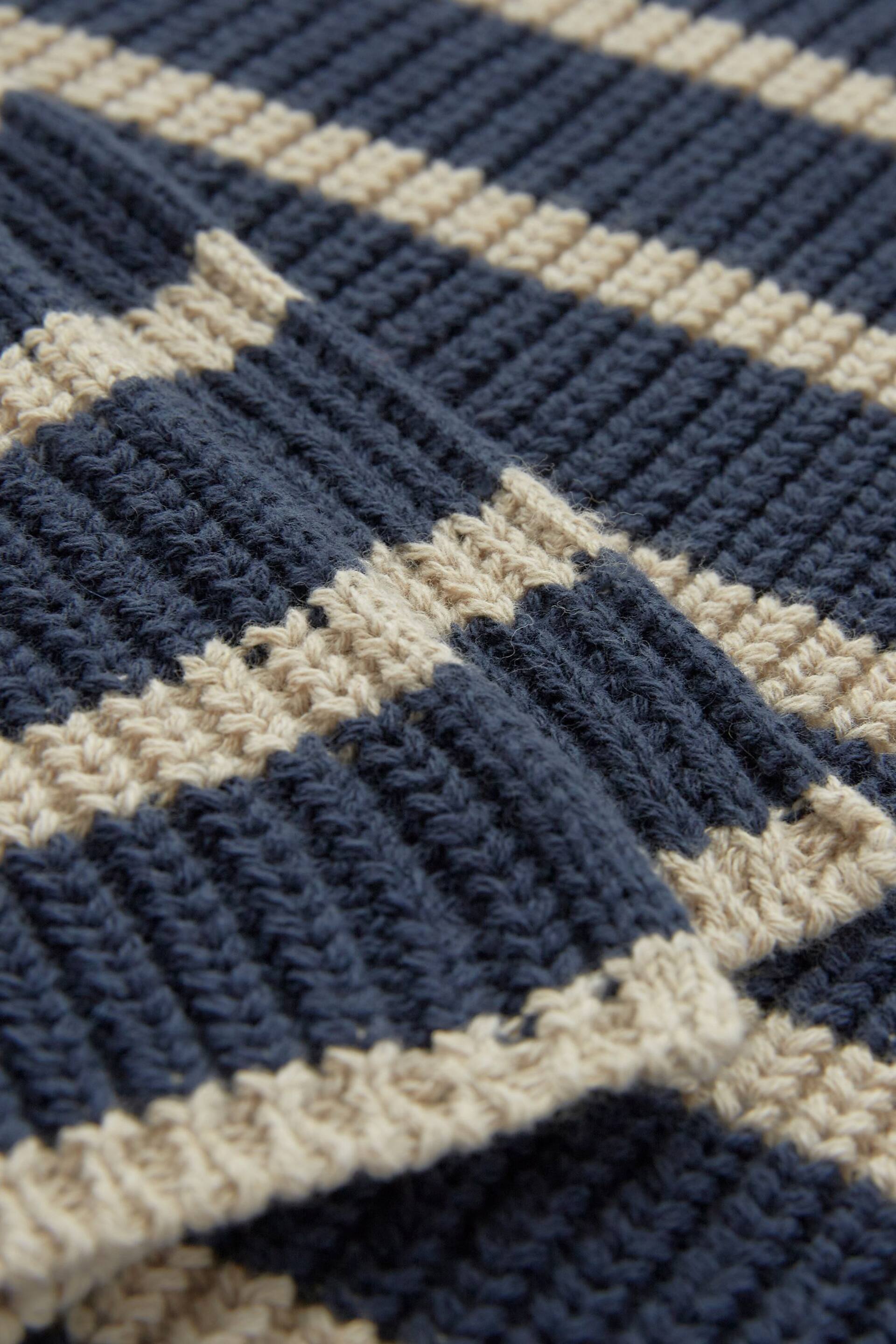 Celtic & Co. Blue Half Sleeve Knitted Jumper - Image 4 of 5