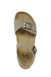 Celtic & Co. Brown Low Wedge Double Buckle Sandals - Image 5 of 6