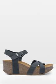 Celtic & Co. Blue Crossover Wedge Sandals - Image 1 of 7
