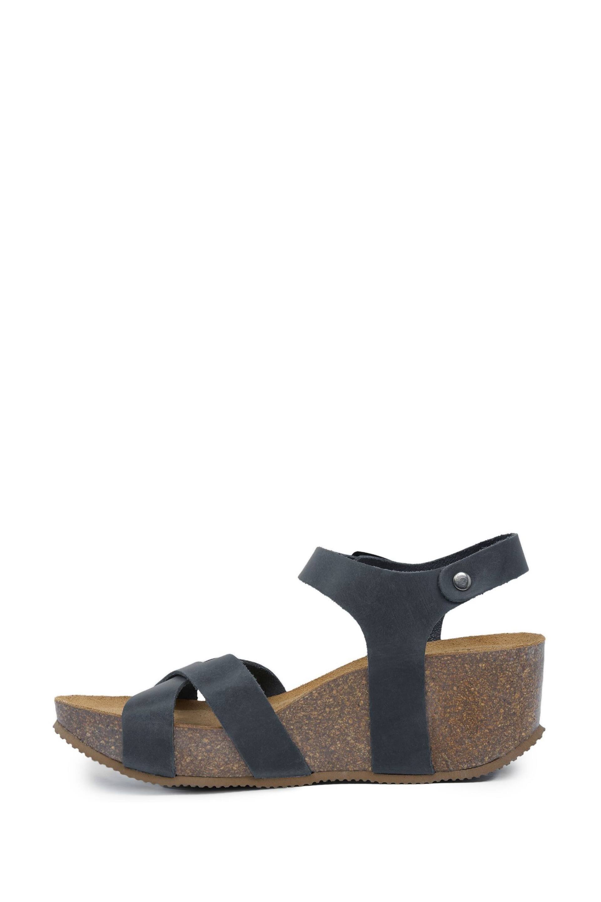 Celtic & Co. Blue Crossover Wedge Sandals - Image 2 of 7