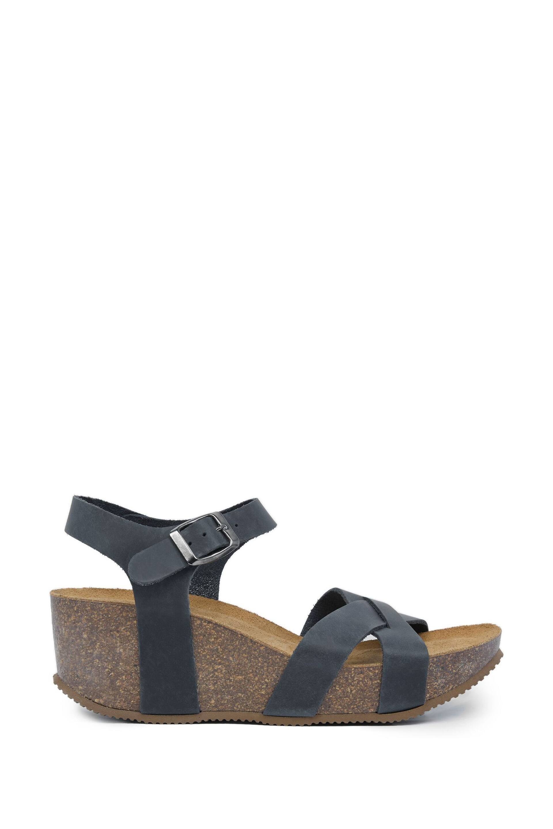 Celtic & Co. Blue Crossover Wedge Sandals - Image 3 of 7