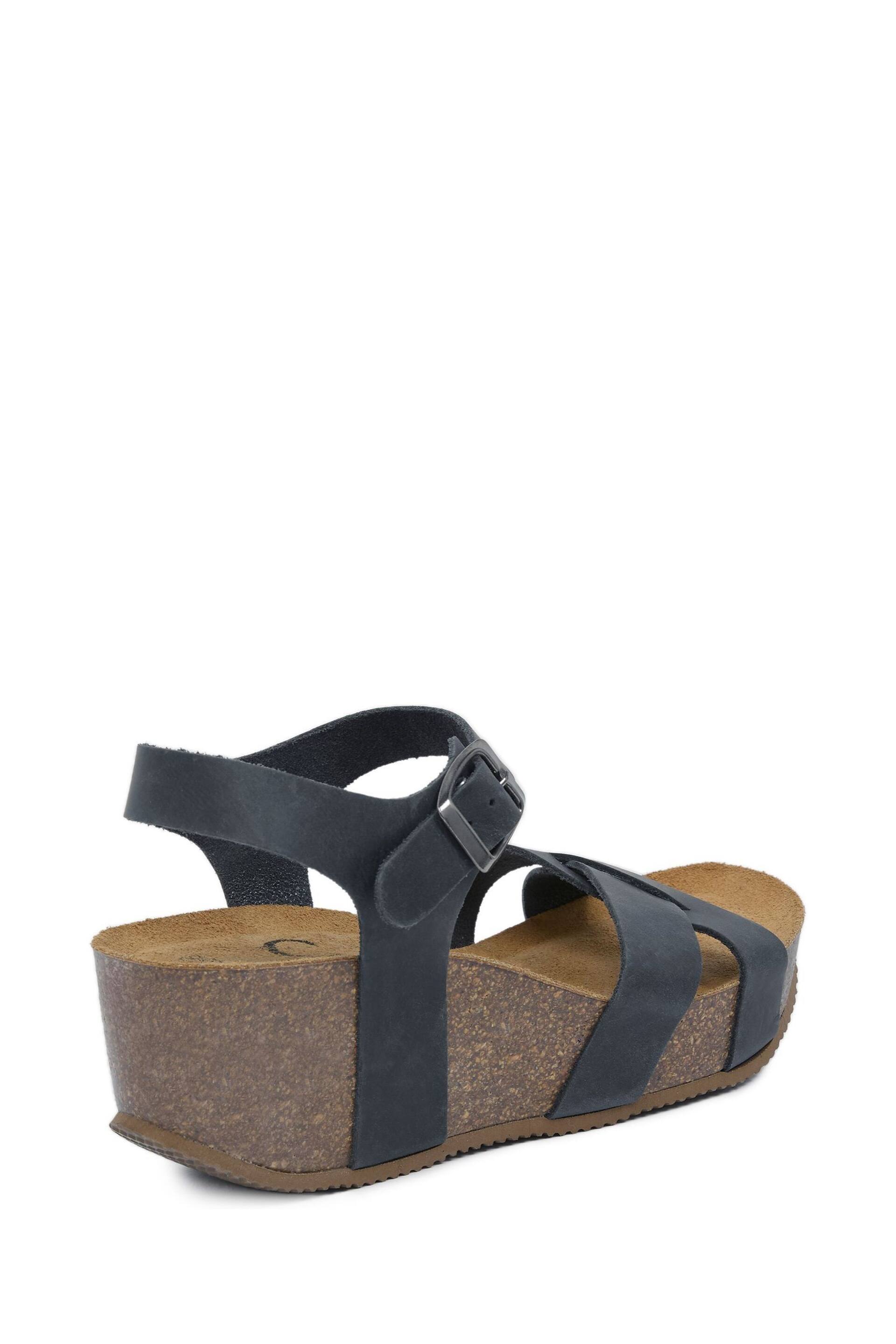 Celtic & Co. Blue Crossover Wedge Sandals - Image 4 of 7