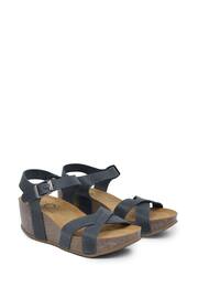 Celtic & Co. Blue Crossover Wedge Sandals - Image 5 of 7