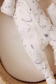 Purebaby Wattle Bee Zip Baby Sleepsuit  2 Pack - Image 6 of 9