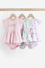 Pink Fairy Baby Skirted Romper 3 Pack - Image 1 of 7