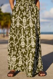 Myleene Klass Green/White Printed Adjustable Waist Maxi Skirt - Image 3 of 7