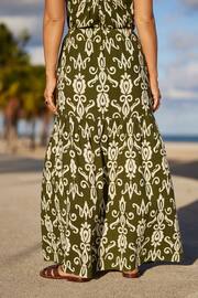 Myleene Klass Green/White Printed Adjustable Waist Maxi Skirt - Image 4 of 7