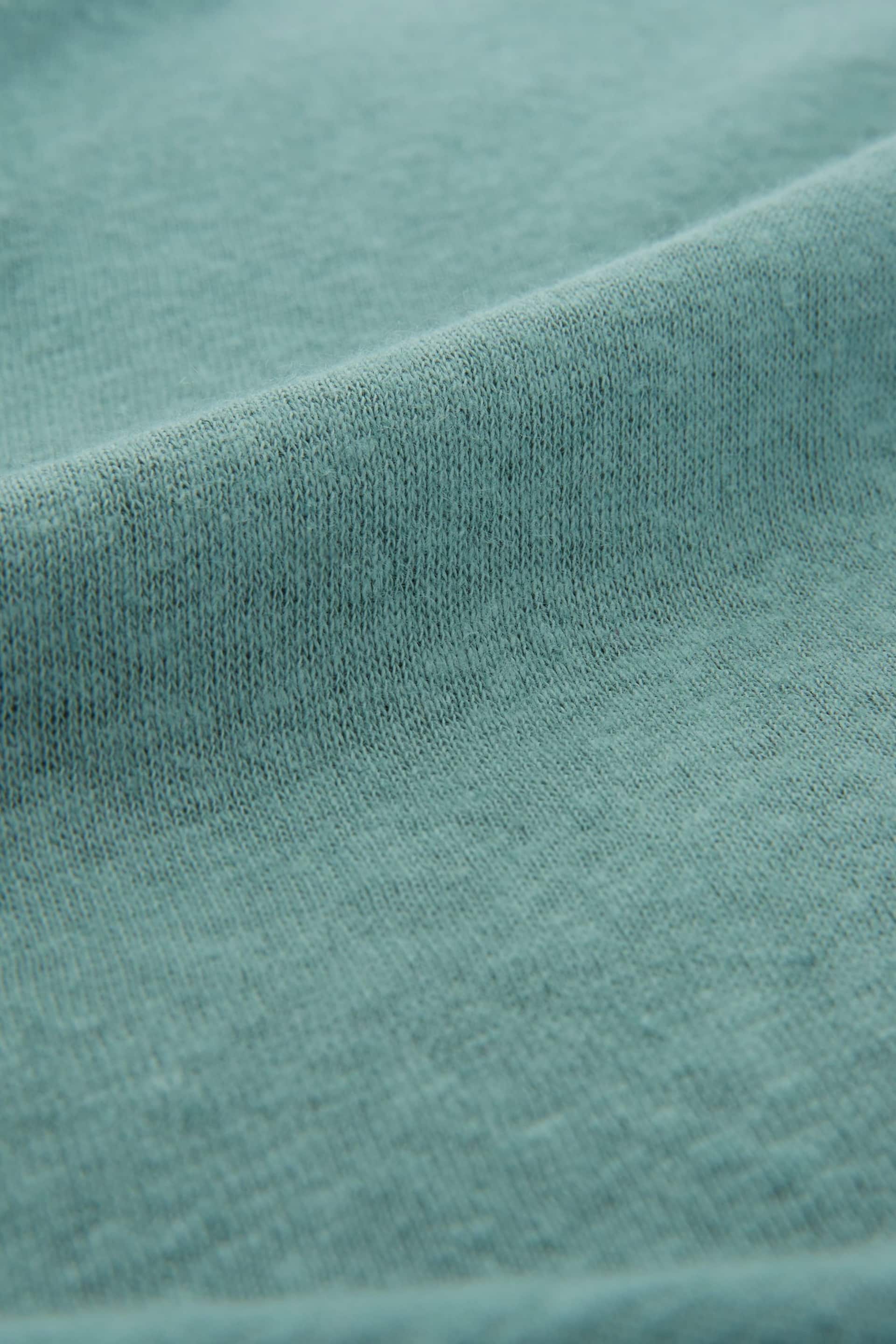 Celtic & Co. Green Linen Cotton Half Sleeve Sweatshirt - Image 7 of 7