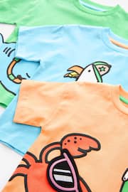 Blue/Green Short Sleeve Character T-Shirts 3 Pack (3mths-7yrs) - Image 6 of 6