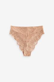 Neutral Lace High Waist High Leg Knickers - Image 4 of 4