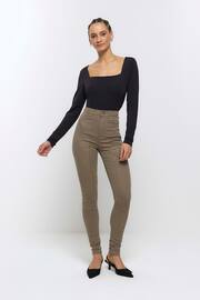 River Island Green High Rise Skinny carpenter Jeans - Image 1 of 7