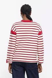River Island Red Stripe Chuck On Sweat Top - Image 2 of 6