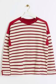 River Island Red Stripe Chuck On Sweat Top - Image 5 of 6
