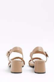 River Island Brown Snaffle Low Block Heeled Sandals - Image 3 of 4