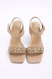 River Island Brown Snaffle Low Block Heeled Sandals - Image 4 of 4
