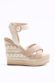 River Island White Espadrille Wedge Sandals - Image 1 of 4