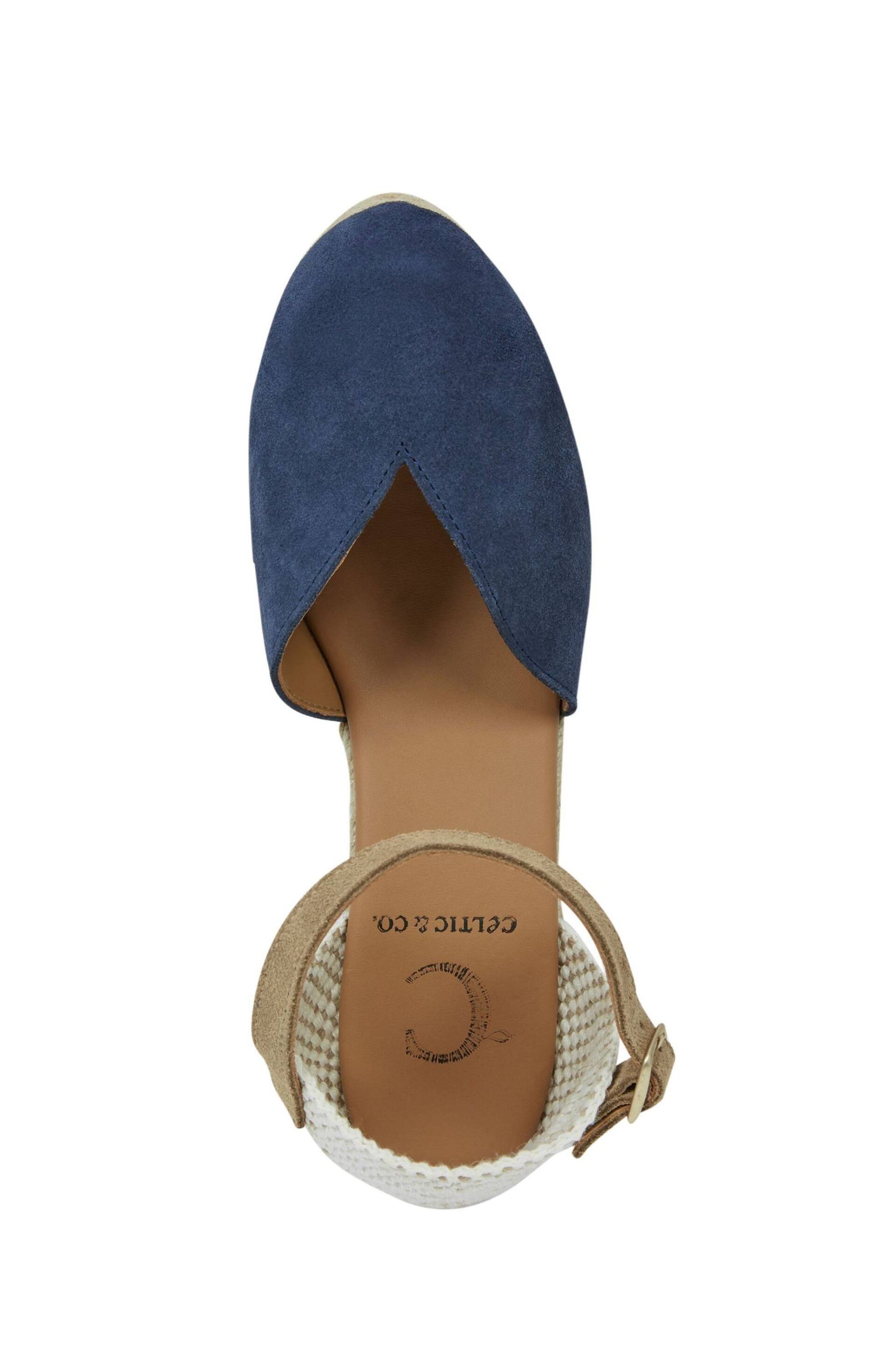 Celtic & Co. Blue Ankle Strap Wedge Espadrilles - Image 5 of 5