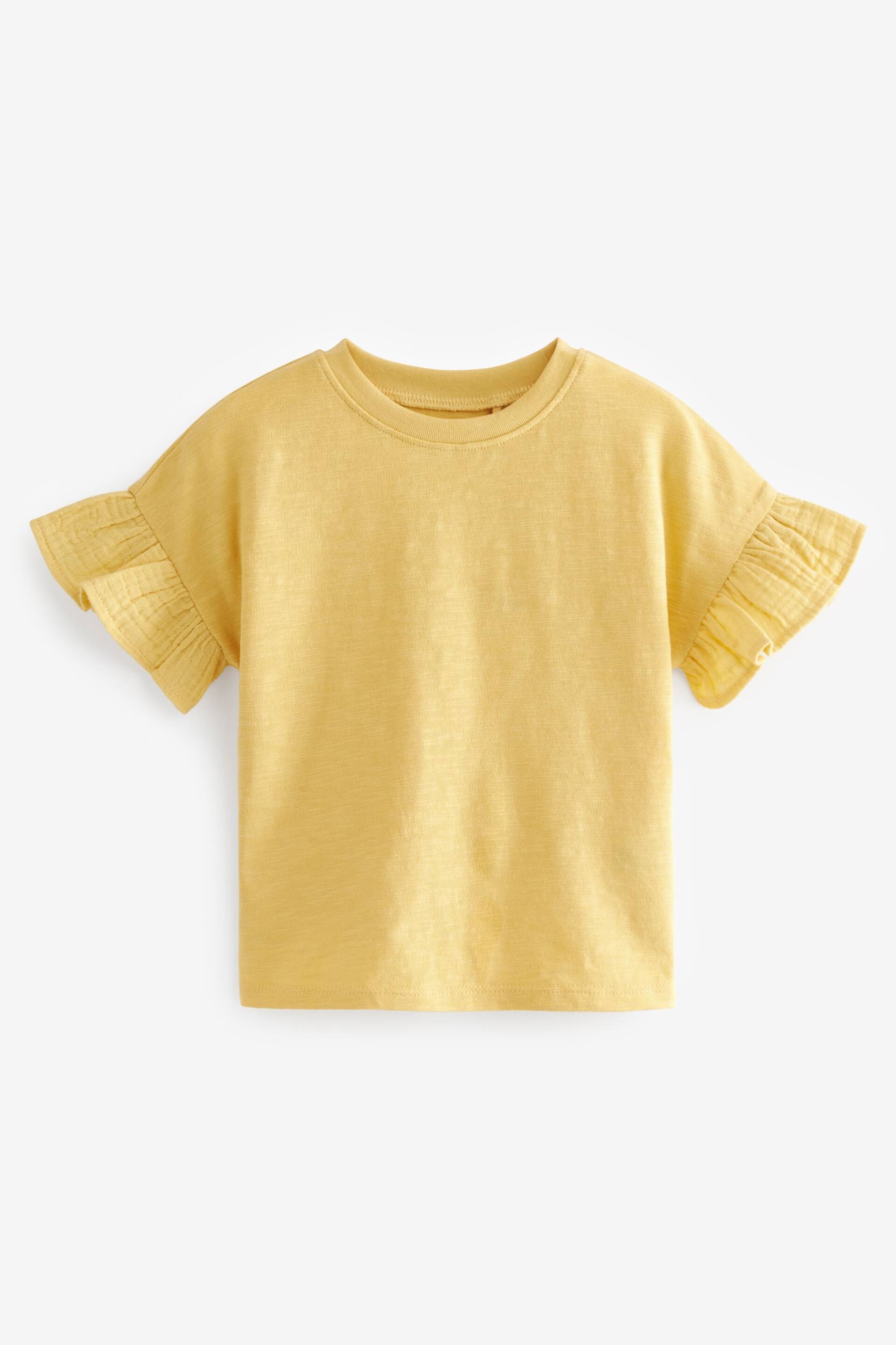 Yellow Frill Short Sleeve T-Shirt (3mths-7yrs) - Image 5 of 7