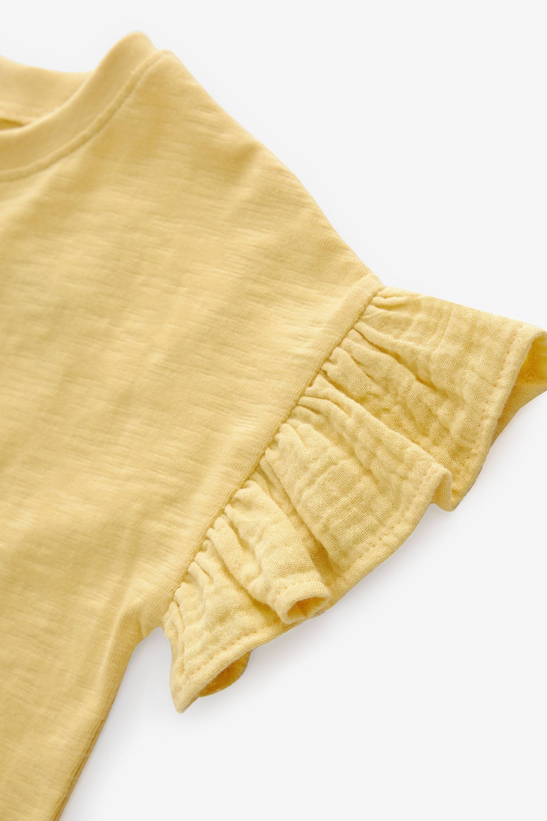 Yellow Frill Short Sleeve T-Shirt (3mths-7yrs) - Image 7 of 7