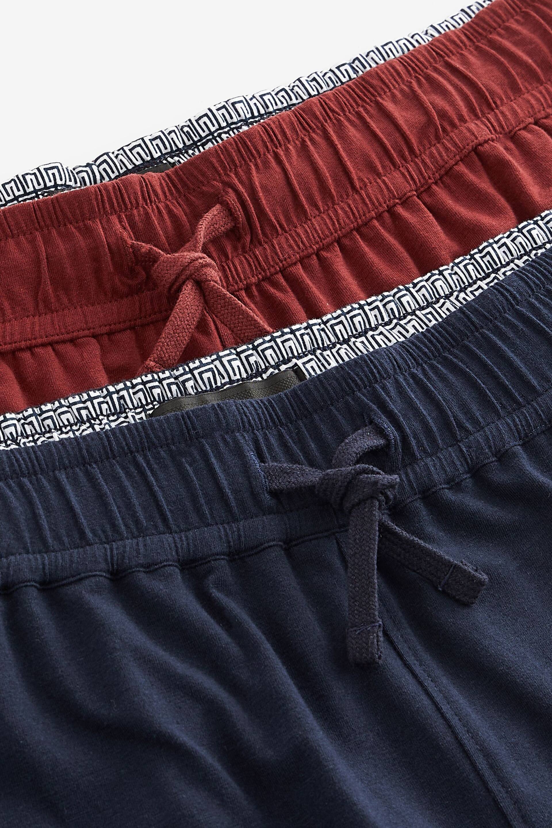 Navy Blue/Orange Modal Lightweight Shorts 2 Pack - Image 13 of 15