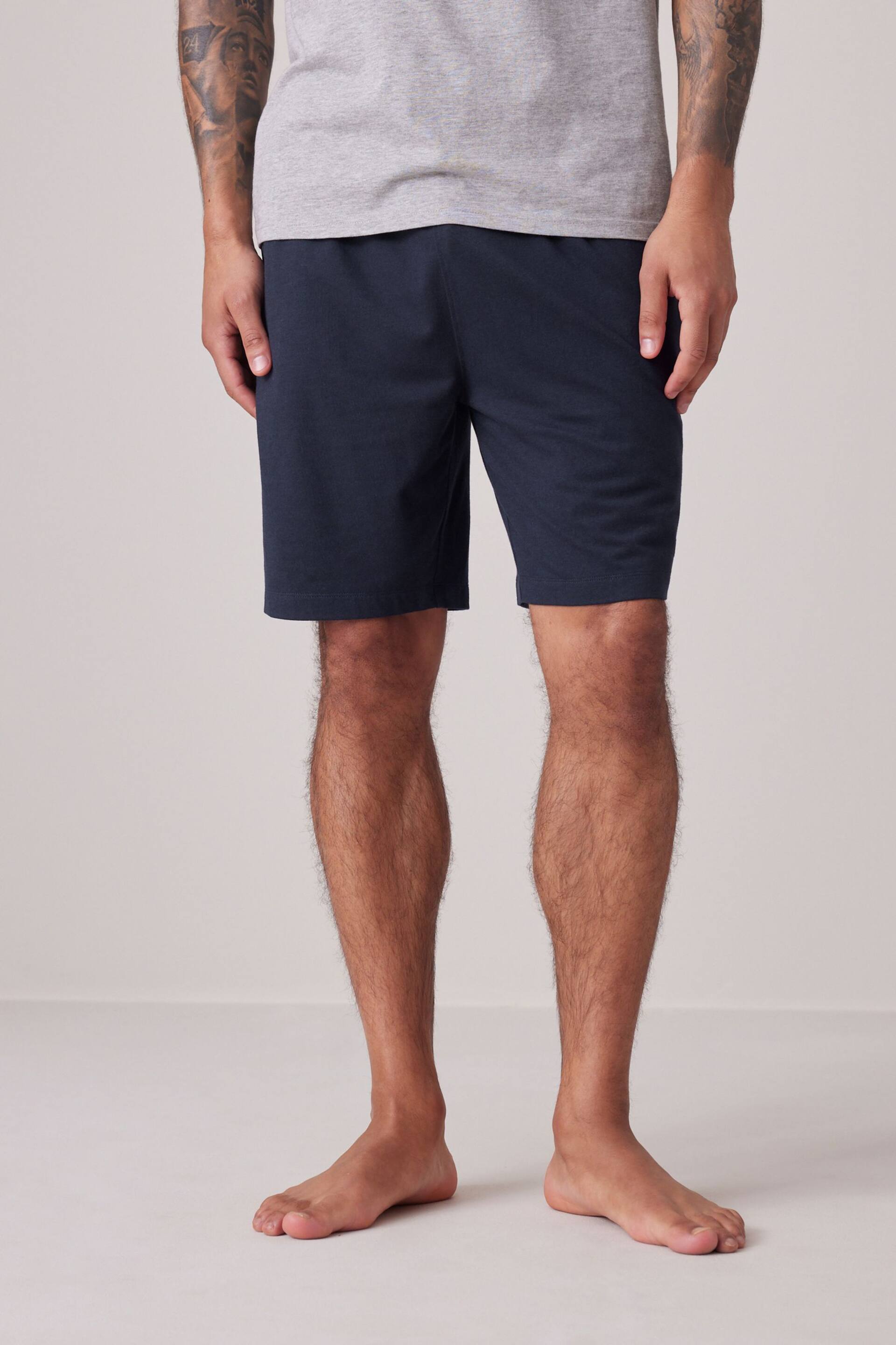 Navy Blue/Orange Modal Lightweight Shorts 2 Pack - Image 3 of 15