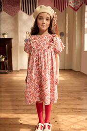 Cath Kidston Red Floral Lace Trim Dress (3mths-8yrs) - Image 1 of 7