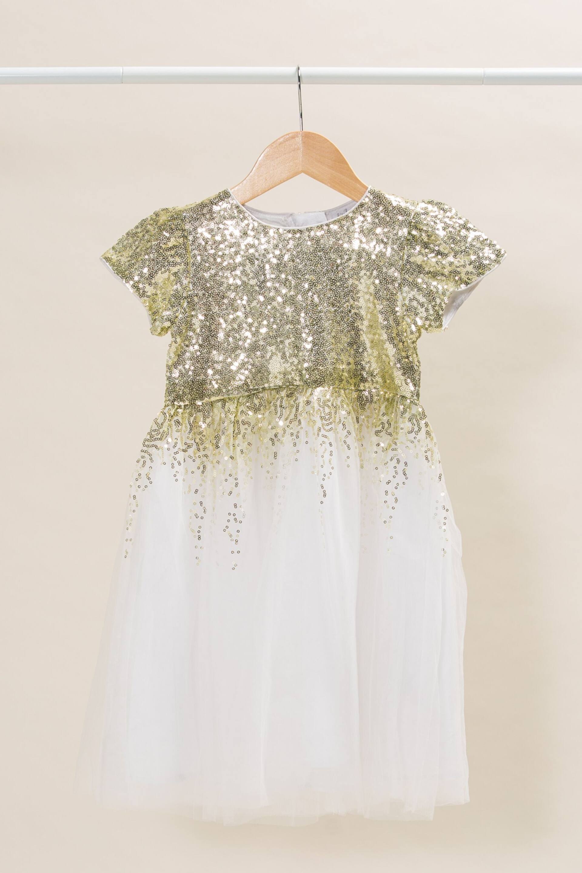 Miss Sequin Top Waterfall Tulle Dress - Image 1 of 3