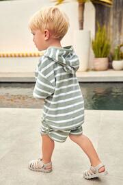Green/White Hoodie and Short Towelling Set (3mths-7yrs) - Image 3 of 7