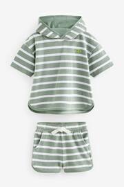 Green/White Hoodie and Short Towelling Set (3mths-7yrs) - Image 5 of 7
