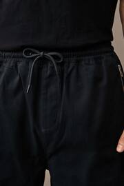 Black Smart Zip Pocket Cargo Shorts - Image 5 of 11