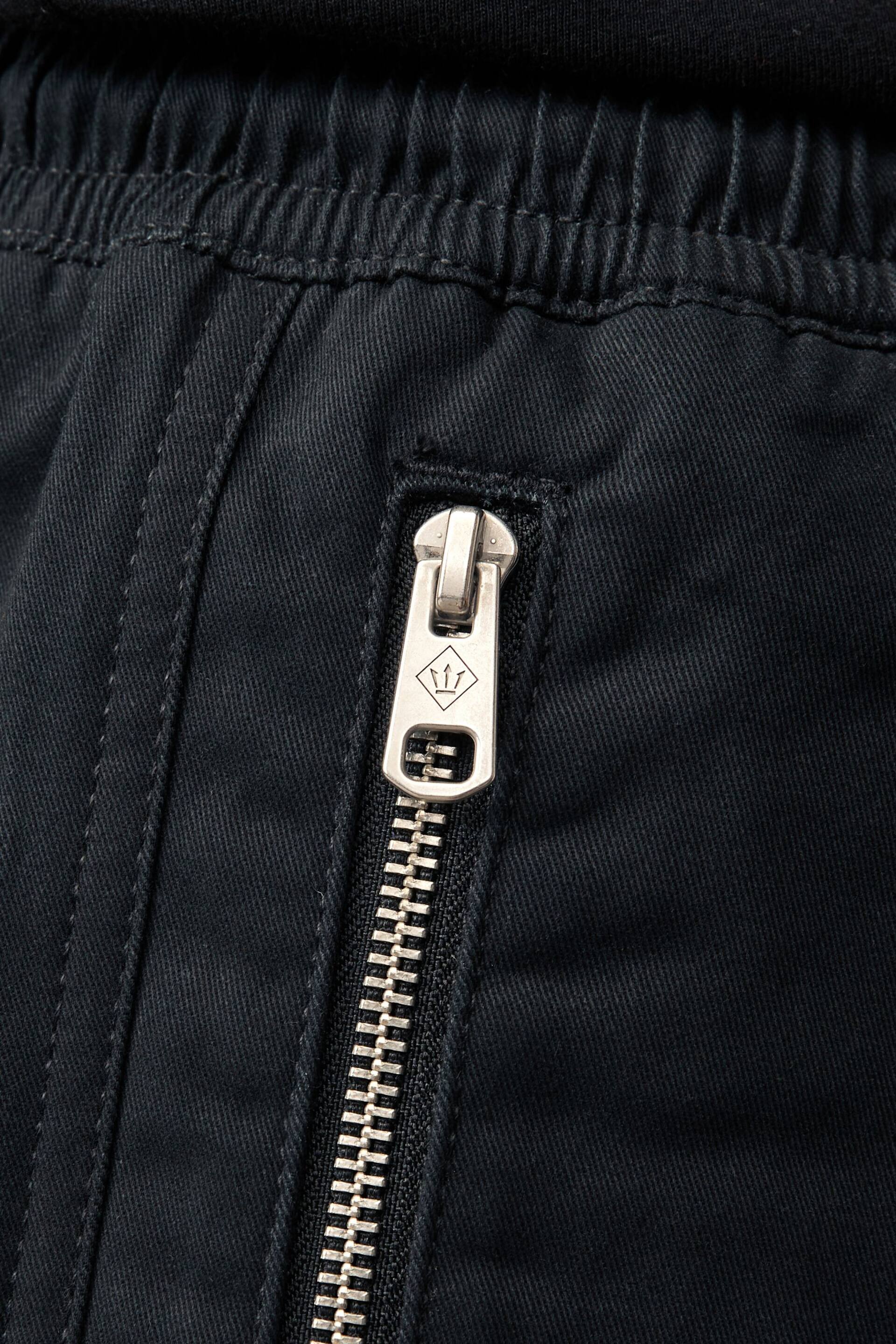 Black Smart Zip Pocket Cargo Shorts - Image 6 of 11