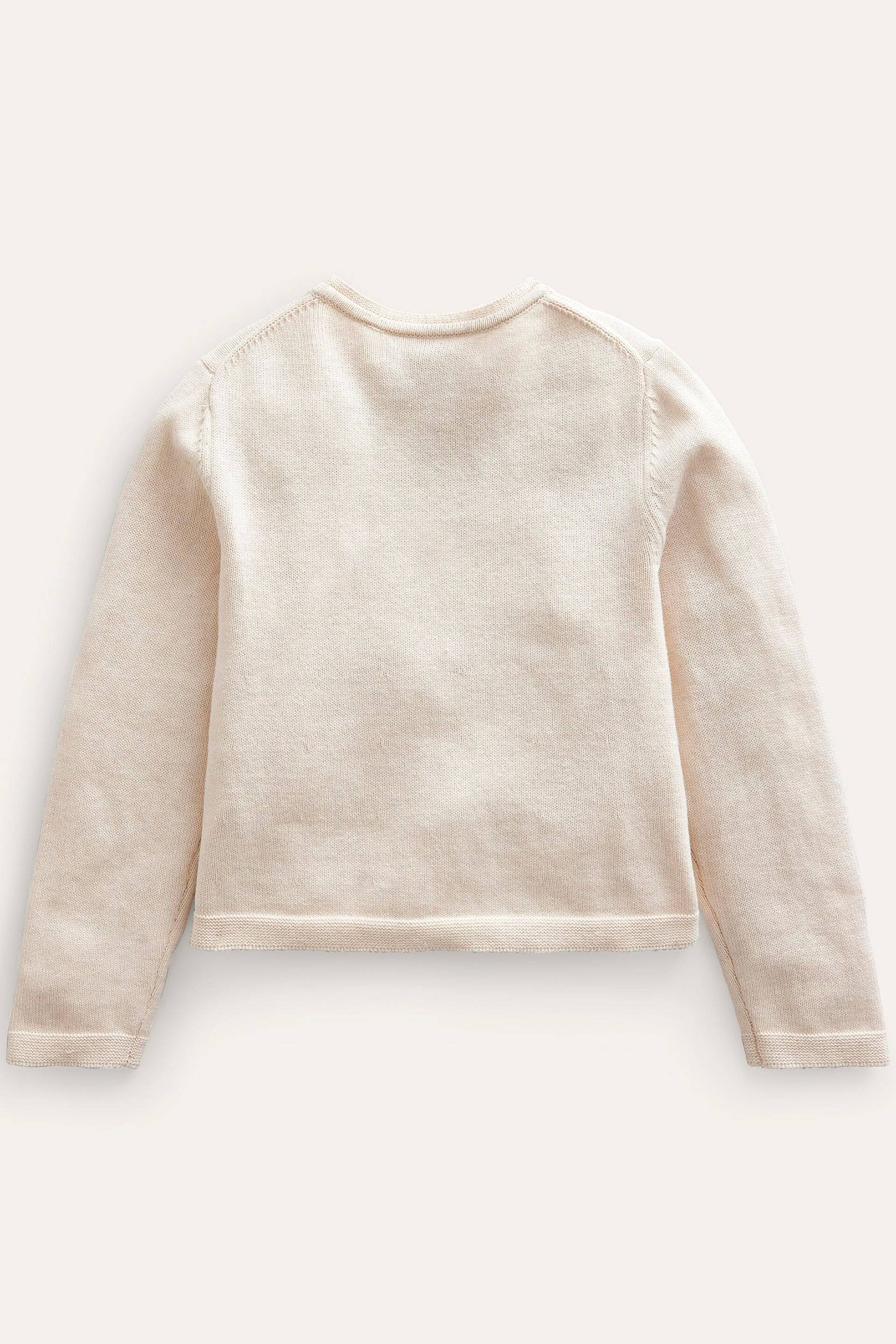 Boden Natural Pointelle Cotton Cardigan - Image 2 of 3