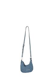 Valentino Bags Blue Ocarina Quilted Half Moon Crossbody Bag - Image 3 of 5
