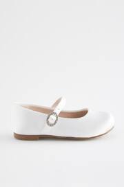 White Standard Fit (F) Bridesmaid Occasion Mary Jane Shoes - Image 2 of 5