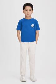 Reiss Lapis Blue Jude Junior Cotton Crew Neck T-Shirt - Image 3 of 5