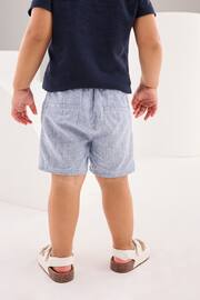 Ticking Stripe Linen Blend Chinos Shorts (3mths-7yrs) - Image 3 of 7