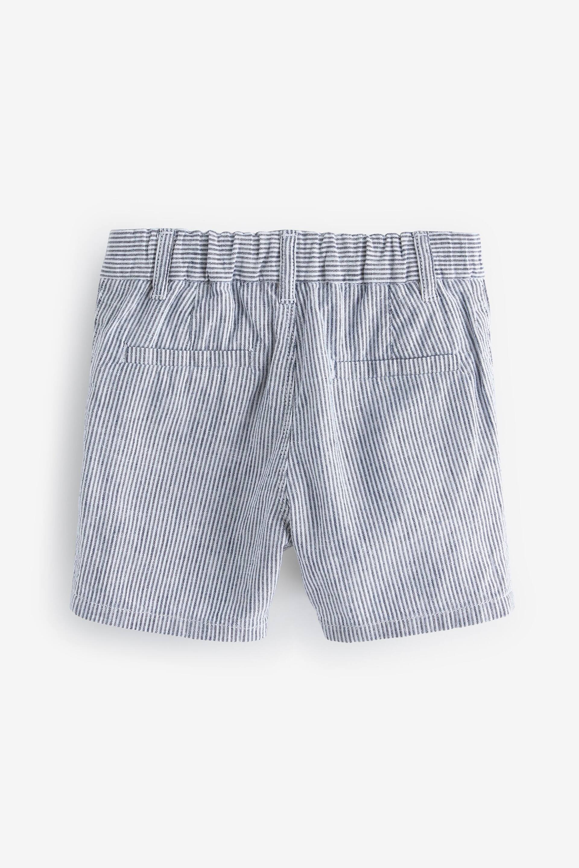 Ticking Stripe Linen Blend Chinos Shorts (3mths-7yrs) - Image 6 of 7