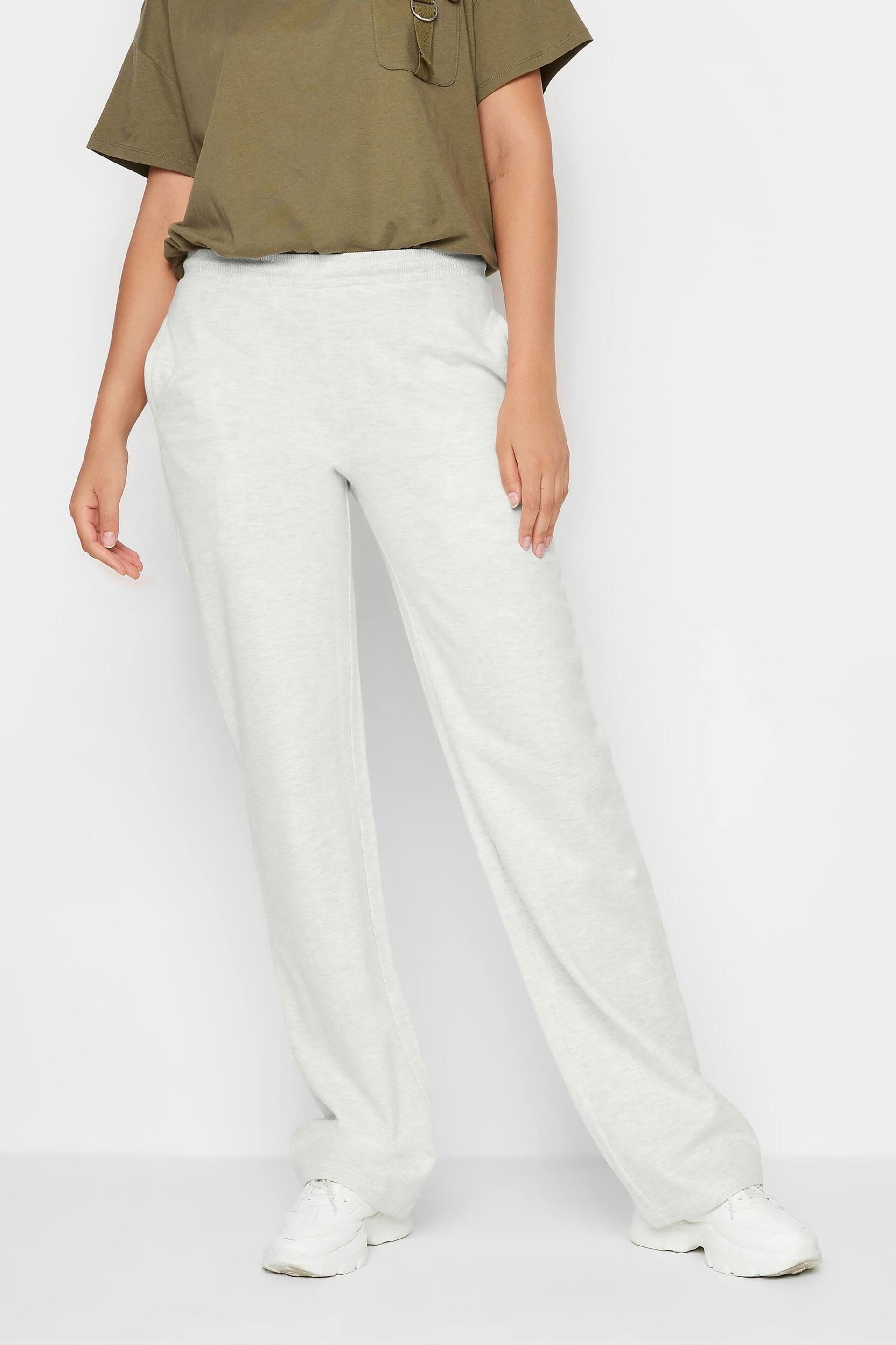 Long Tall Sally White Wide Leg Joggers - Image 1 of 4