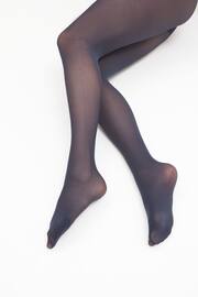 Navy 40 Denier Ultimate Comfort Opaque Tights Two Pack - Image 2 of 4