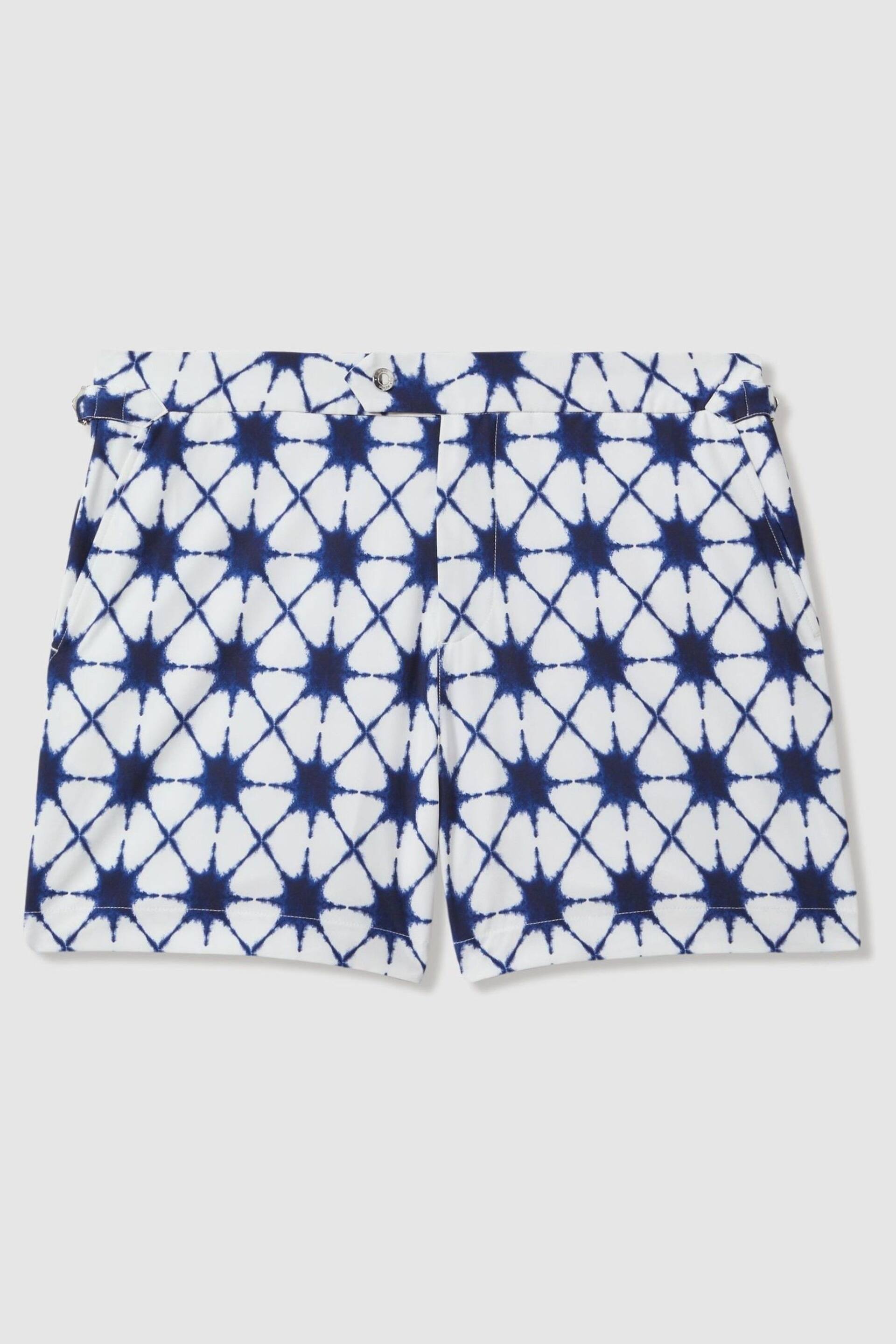 Reiss White/Blue California Printed Swim Shorts - Image 2 of 7