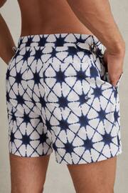 Reiss White/Blue California Printed Swim Shorts - Image 5 of 7
