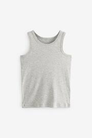 Grey Organic Cotton Vests 5 Pack (1.5-16yrs) - Image 2 of 8