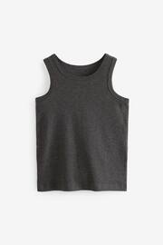 Grey Organic Cotton Vests 5 Pack (1.5-16yrs) - Image 4 of 8
