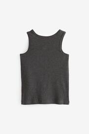 Grey Organic Cotton Vests 5 Pack (1.5-16yrs) - Image 7 of 8