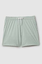 Reiss Sage Cable Zig-Zag Print Drawstring Swim Shorts - Image 2 of 6