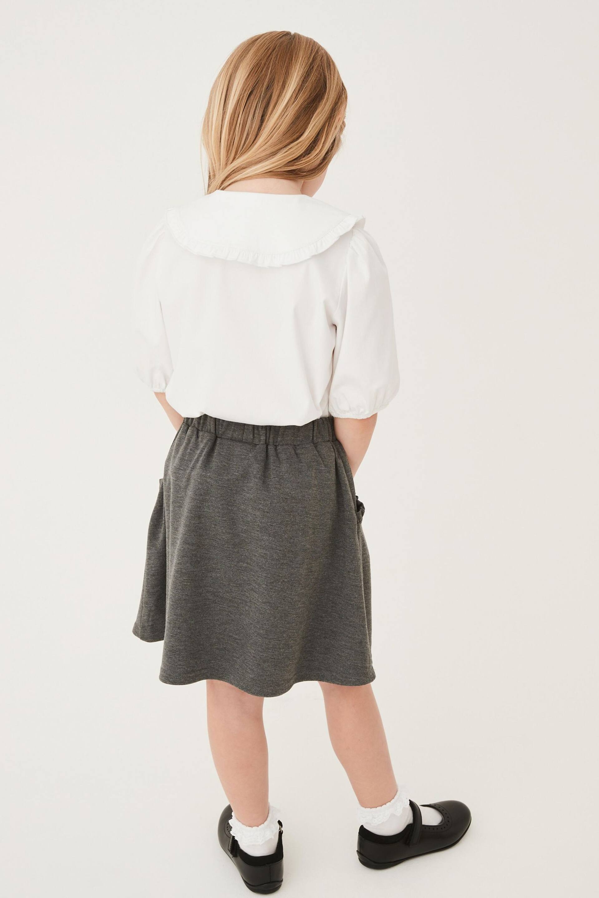 White Cotton Rich Stretch Premium Pretty Collar School Blouse (3-14yrs) - Image 2 of 10