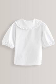 White Cotton Rich Stretch Premium Pretty Collar School Blouse (3-14yrs) - Image 7 of 10