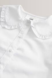 White Cotton Rich Stretch Premium Pretty Collar School Blouse (3-14yrs) - Image 8 of 10