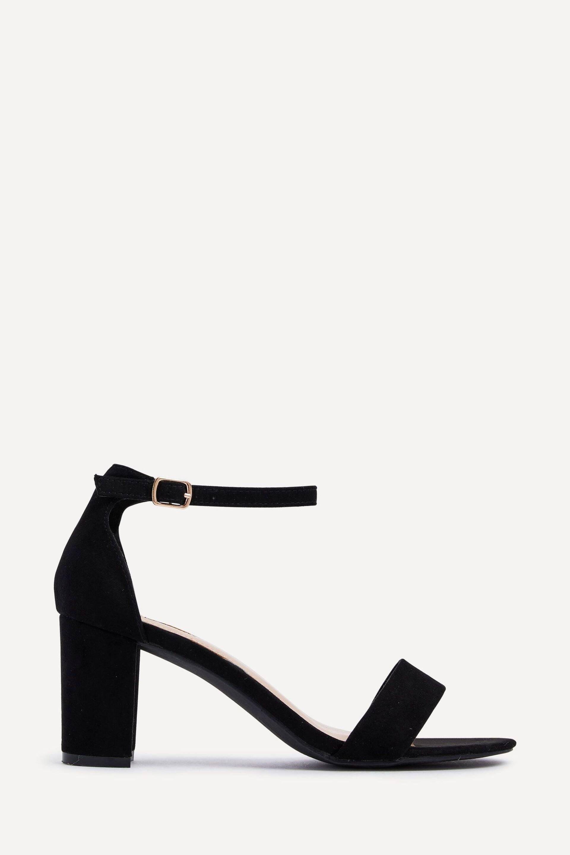 Linzi Black Franki Soft PU Open Toe Block Heels - Image 3 of 6