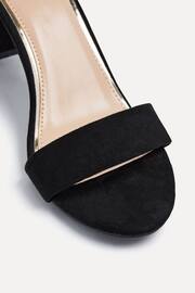 Linzi Black Franki Soft PU Open Toe Block Heels - Image 6 of 6